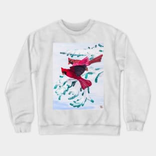 Cardinals in the Winter Crewneck Sweatshirt